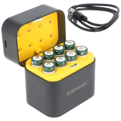 Produktbild von Keeppower i8 Ladegerät mit 8 Stück Keeppower 1,5V AA Li-Ion Akkus, USB-C Ladeanschluss