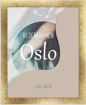 Produktbild von Bilderrahmen Oslo - 60x80 cm, Gold Antik Nachbildung, 1 mm Kunstglas klar