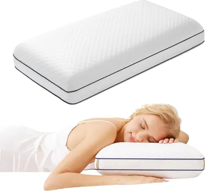 Obrázok produktu pre Vankúš z pamäťovej peny 70x40 cm, ergonomický vankúš, s prateľným poťahom, pre spánok na boku