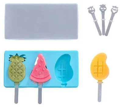 Produktbild von Eisformen Eis am Stiel, Silikon, für Kinder, BPA Frei, DIY Eiscreme