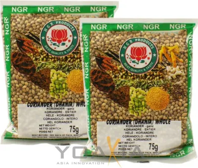 Produktbild von 2er-Pack NGR Koriander - ganz (2x 75g) | Coriander ( Dhania ) Whole