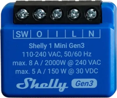 Image de Contrôleur Wifi/Bluetooth Shelly 1 Mini Gen3