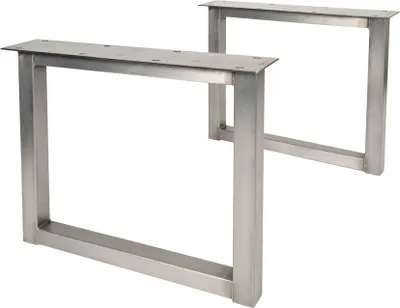 Produktbild von SIT Möbel Tischgestell | aus Stahl in antiksilbern | B 75 x T 15 x H 73 cm | 07112-40 | Serie TOPS & TABLES