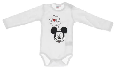 Produktbild von Disney Mickey Maus Baby Kleinkind langarm Body – Weiß / 62/68