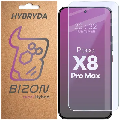 Produktbild von Flexibles Hybridglas für Xiaomi POCO X8 Pro Max, Bizon Hybrid Mule