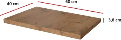 Produktbild von Arbeitsplatte 40 cm 38 mm Küchenzeile Küchenblock Eiche Lancelot Küche Vigo