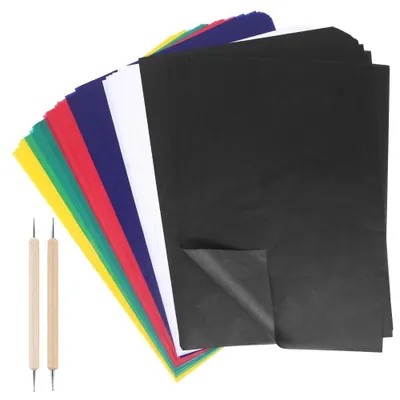 Produktbild von 50 Blatt Transferpapier in verschiedenen Farben für kreative Anwendungen
