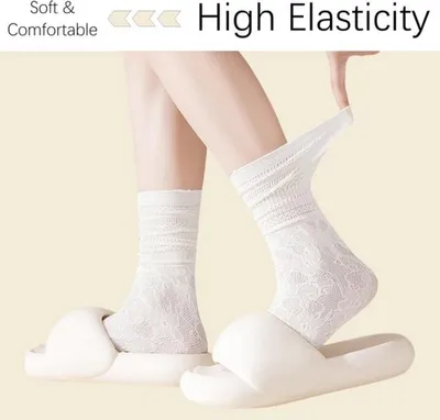 Flip-Flop-Socken mit Rüschen aus 100% Baumwolle, Hauptbild