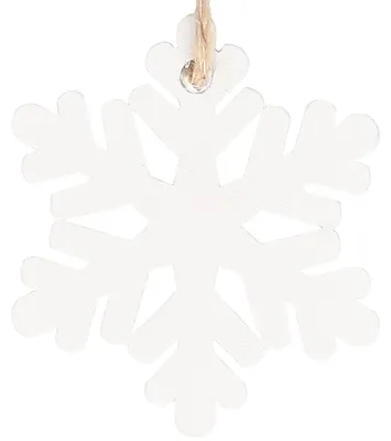 Produktbild von SPRINGOS Christbaumschmuck Anhänger Holzschmuck 6 STK. Schneeflocke