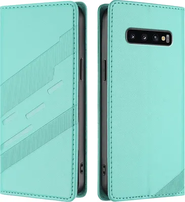 Obrázek produktu pro Pouzdro pro Samsung Galaxy S10,Polyuretankožené peněženkové pouzdro s přihrádkou na karty a funkcí stojánku Türkis