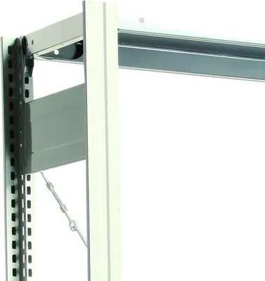 Produktbild von Fachbodenregal mit Tiefenriegel - 350 kg - 3.000 x 1.285 x 526 mm (HxBxT) - Anbauregal - 7 Böden - lichtgrau - Lagerregal - Steckregal BERT