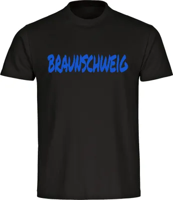 Produktbild von multifanshop Herren T-Shirt - Braunschweig - Textmarker, schwarz-2, Größe 4XL