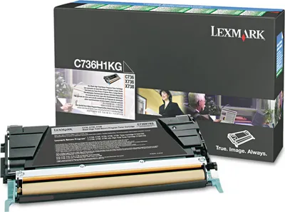 Produktbild von LEXMARK Lasertoner Return schwarz 0C736H1KG