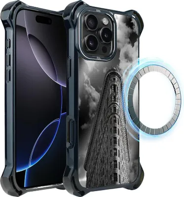 Zdjęcie produktu dla Etui do iPhone 16 Pro Max, kompatybilne z MagSafe, wzmocnione rogi, czarne, Flatiron