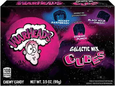 Obrázok produktu pre Kyslé meteoritové želé Warheads Galactic Cubes Mix Box 99g