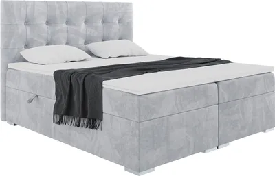 MEBLINI Boxspringbett Karim 180x220 - Polsterbett Mit Bettkasten Und Matratze