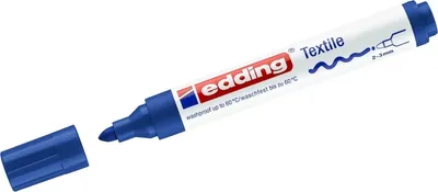 Produktbild von Edding - Textilmarker 4500 rund 2-3mm blau | 10 Stück
