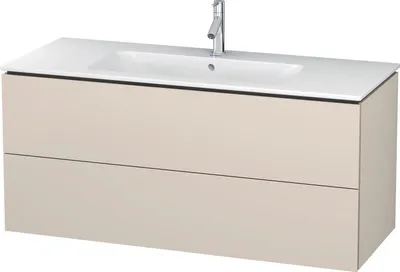 Produktbild von Waschtischunterbau L-CUBE 1220x481x550mm taupe supermatt taupe supermatt