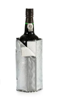 Produktbild von GEL FLASCHENKÜHLER Grau Kühlmanschette Champagnerkühler Weinkühler Sekt Wein 79