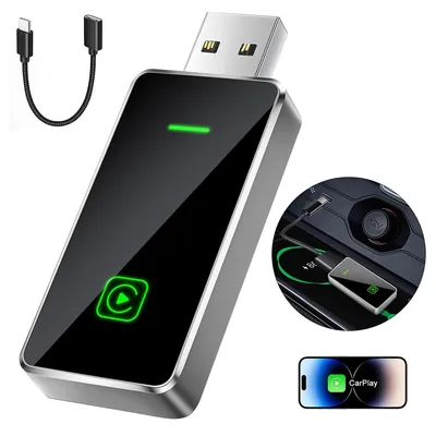 Produktbild von Wireless CarPlay Adapter Kompatibel mit iPhone, Konvertieren von Kabelgebunden zu Kabellos,für Apple iOS 10+ und Auto ab 2019+