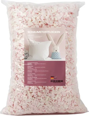 Produktbild von Primaflor 1kg Kaltschaum Schaumstoffflocken - Füllmaterial zum Basteln und Befüllen von Kissen - Kissenfüllung aus Watte Füllwatte zum Aufpolstern & Ausstopfen