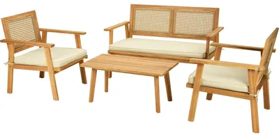 Produktbild von Gartenmöbelset für 4 Personen, Akazienholz
