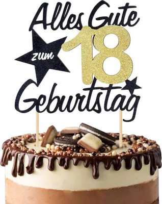 Produktbild von Torten Deko 40 Geburtsta, Alles Gute zum Geburtstag 40 Jahre Happy 40th Birthday Cake, Fabulous Geburtstag Tortendeko Gold Schwarz Glitter Kuchen Topper