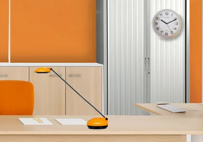 Immagine prodotto di UNiLUX 400094404 Orologio da parete ATTRACTION - Ø 22 cm, movimento al quarzo silenzioso, fissaggio magnetico, grigio metallo
