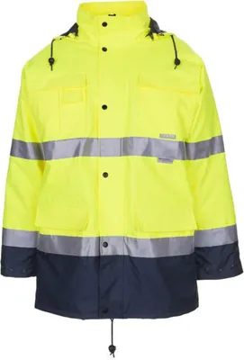Produktbild von Planam Warn-/Wetterschutz Herren Parka gelb- marine 7XL