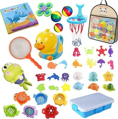 Produktbild von Famanu Badespielzeug 38 Teile - Schwimmende Wasser-Spielzeuge für Kinder