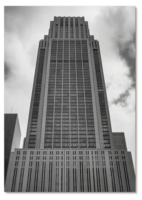 Produktbild von POSTER - 42x59 cm (A2) - Elowen - Minimalistische Wolkenkratzer-Harmonie, Strenge - Wandbild für Wohnzimmer Schlafzimmer & Flur, Modernes Poster Wanddeko, Ungerahmt