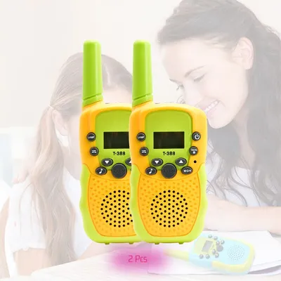 Produktbild von Kinder Walkie Talkie 2PCS Outdoor Remote Control Interaktives Spielzeug mit Hintergrundbeleuchtung LCD-Taschenlampe Urlaub Geschenk für Jungen und Mädchen