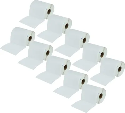 Produktbild von vhbw 10x Rolle 76,2mm x 101,5mm (500 Etiketten) kompatibel mit Zebra TLP2242, LP2844, S4M, LP2642, GX430t, LP2242, LP2742 Drucker - Selbstklebend Weiß