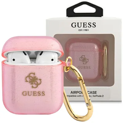 Produktbild von GUESS Tasche passend für APPLE AirPods 1/2 GUA2UCG4GP (Glitter Collection) rosa