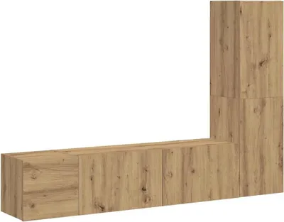 Obrázek produktu pro vidaXL TV nástěnné skříňky 3 ks. Řemeslný materiál na bázi dubového dřeva