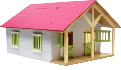Produktbild von Kids Globe Pferdestall mit 2 Boxen und Lager 1:24