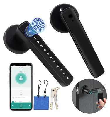 Produktbild von Fingerabdruck-Türschloss, Fingerabdruck-Türknauf, intelligenter Türknauf, schlüsselloses Türschloss mit Tastatur und biometrischem Türgriff
