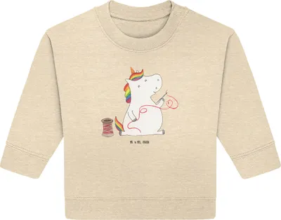 Produktbild von Mr. & Mrs. Panda Organic Baby Pullover Einhorn Näherin 12. - 18. Monat - Natural Raw - Geschenk, Einhörner, Bullover, Freundin, Basteln, Häkeln, Nähen, Stricken, Unicorn
