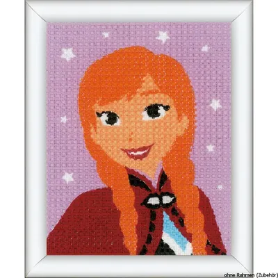 Obrázek produktu pro Vervaco Disney vyšívací balíček "Anna fialová", předkreslený vyšívací obrázek