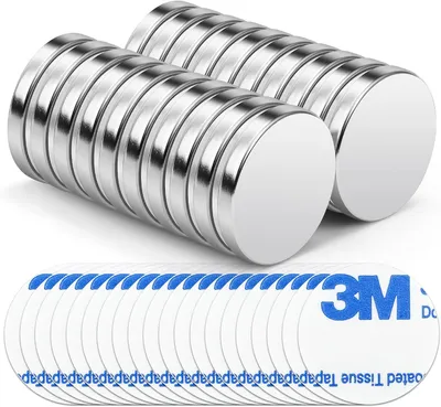 Obrázek produktu pro Neodymové magnety Wukong – 20 mm x 3 mm – Extra silné – Balení 20 kusů – Kulaté neodymové magnety