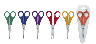 Image de Wedo 77.72 Ciseaux de bricolage pointus couleurs assorties sur carte de self-service