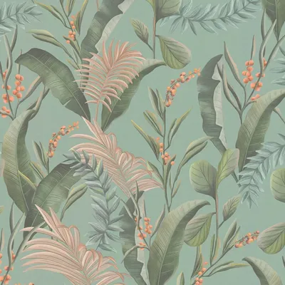 Produktbild von Profhome 394364-GU Blumen Tapete Floral matt blau grün beige rosa 5,33 m2