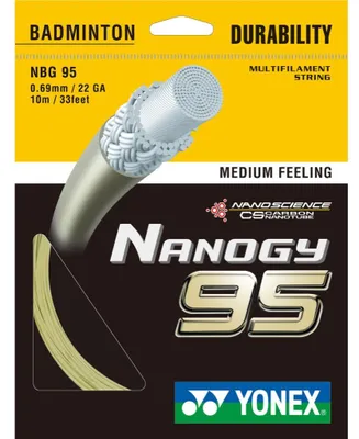 Immagine prodotto di Yonex Nanogy 95 10 M Badminton corda singola Giallo 0,69 mm Giallo 0,69 mm