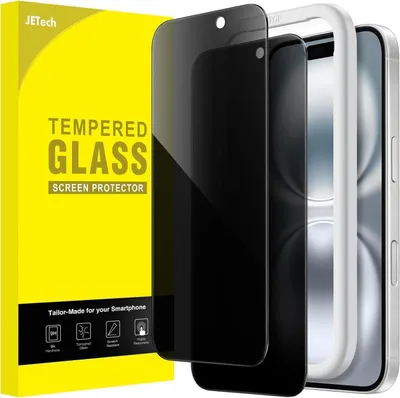 Produktbild von JETech Sichtschutz für iPhone 16 6,1 Zoll - Anti-Spy Gehärtetes Glas 2 Stück