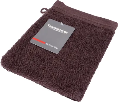 Produktbild von Traumschloss Frottier-Line Waschhandschuh 16 x 21 cm braun Flauschig weich & angenehm zur Haut