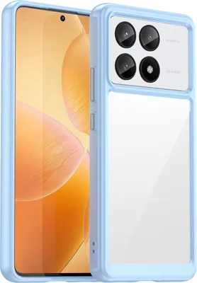 Produktbild von Schutzhülle für Xiaomi Poco X6 Pro/Redmi K70E Klar Rückseite Stoßfeste TPU Silikon Bumper Hülle Blau
