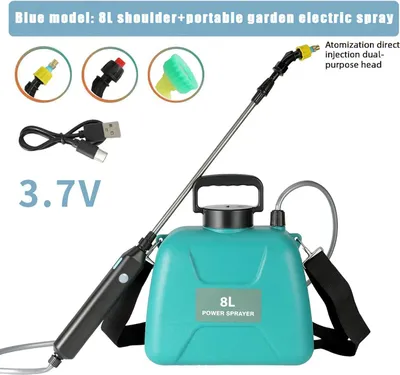 Produktbild von Gartendruckspritze - Elektrische Rückenspritze - Automatische Pumpe - Wiederaufladbar - Tragbar - 8 l Tankvolumen