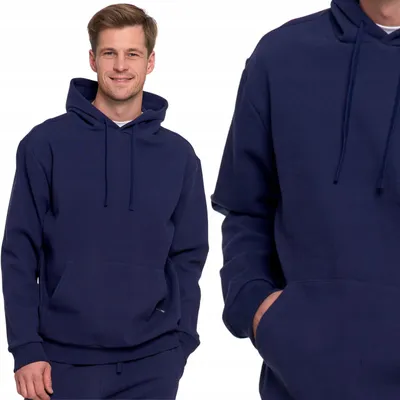 Zdjęcie produktu dla Bluza z kapturem Moraj Herren – kolor granatowy, rozmiar L, wygodna