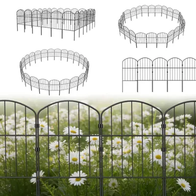 Produktbild von Dekoratives Metall-Gartenzaun, Set mit 25 Stück