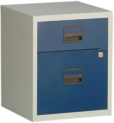 Produktbild von Hängeregistraturschrank 2 Schübe 1-bahnig lichtgrau/oxfordblau
